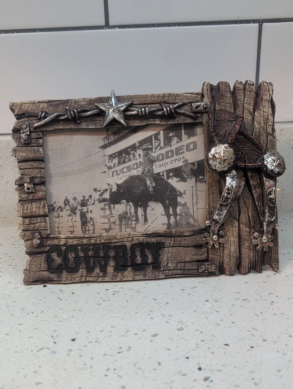 Cowboy Western Rustic Picture Frame – Brown